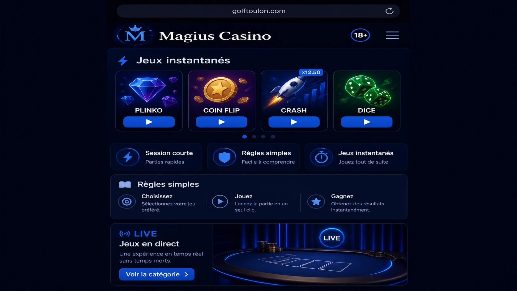 Jeux instantanés